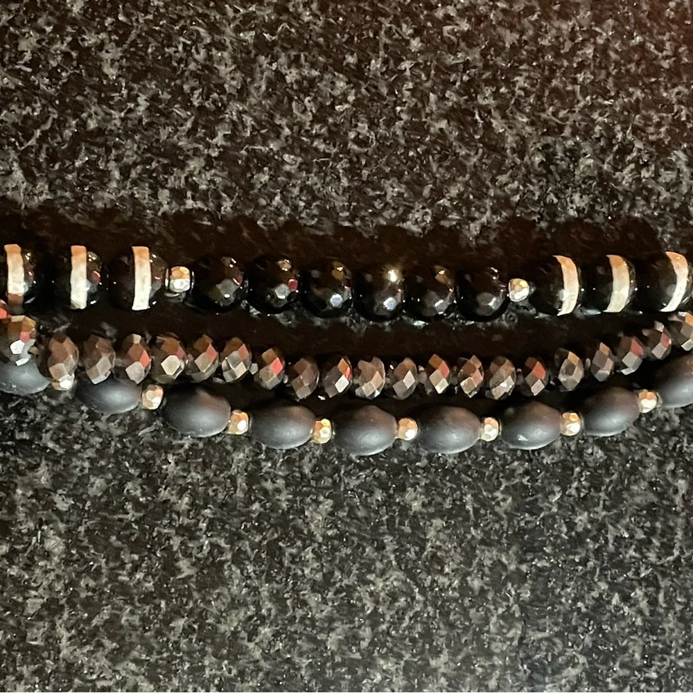 Apple Watch band Black Beaded